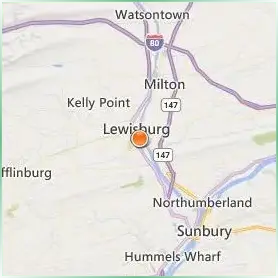 Bucknell University Location Map