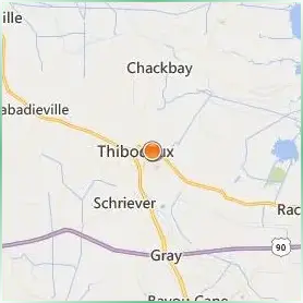 Nicholls State University Location Map