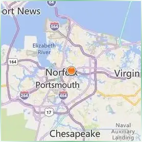Norfolk State University Location Map